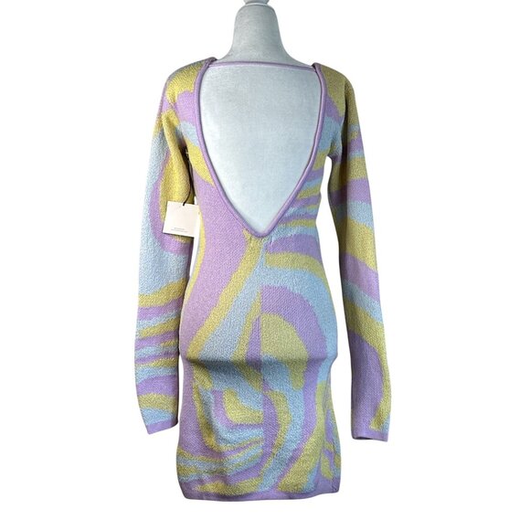 superdown Kia Low Back Dress in Multicolor Medium New Womens Knit Mini - Picture 6 of 10